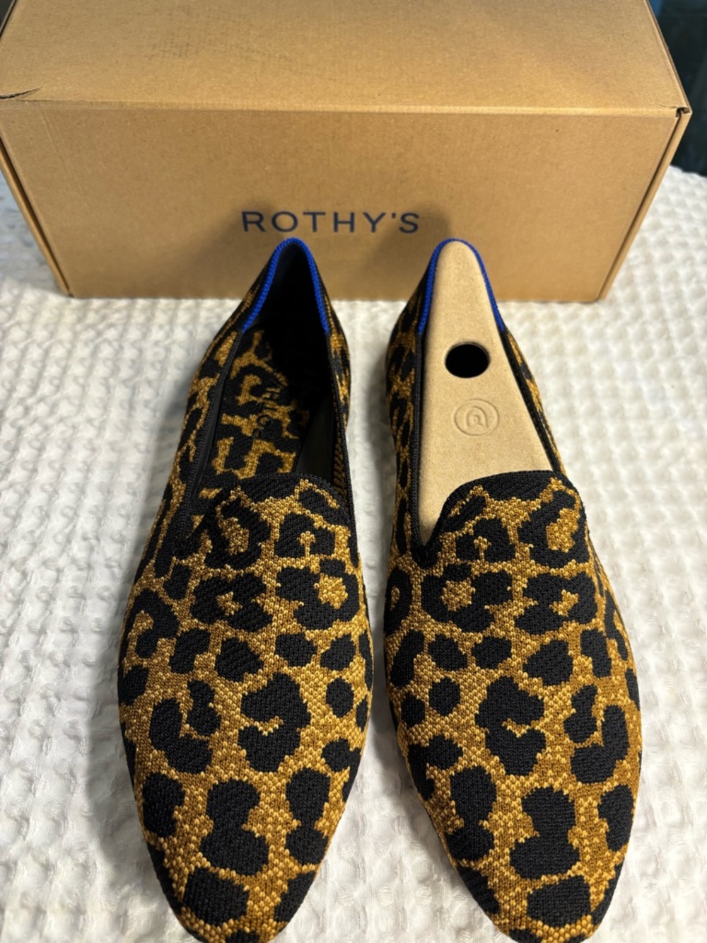Rothy's Leopard Knit Pointed Loafers - Picture 2 of 5